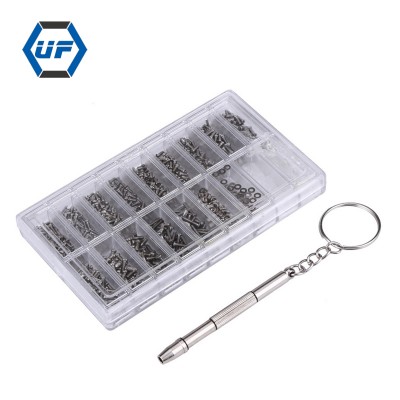 1000pcs Stainless Steel Screws Watch Spectacles Phone Tablet Screws Nuts Screwdriver Repair Tool Set Kits