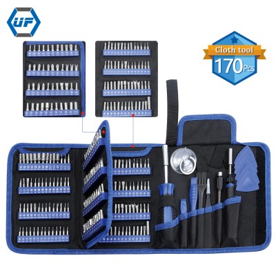 Precision Screwdriver Set 170 Piece Screwdriver Repair Tool Combo Kit in A Household Fixing Bag