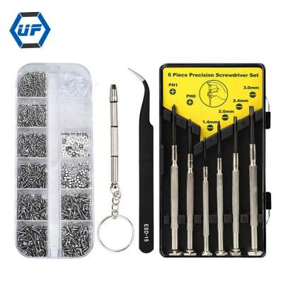 Eyeglass Repair Kit Sunglasses Repair Kit with Nose Pads Screws Screwdriver Tweezers for Watch Clock Spectacle Repair