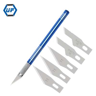 Carving Metal Scalpel Knife Tools Kit Non-Slip Blades Mobile Phone PCB DIY Repair Hand Tools