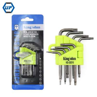 8 in 1 DIY Small Arm Chrome Vanadium Torx Star Key Wrench Set Repair Tool Kit