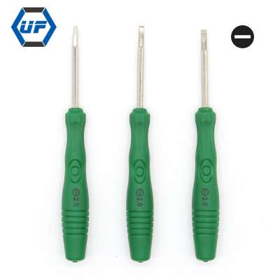 Wholesale Cheap Price Mini Screwdriver Repair Tool Promotional Gift Slotted 2.0 Green Handle Screwdriver