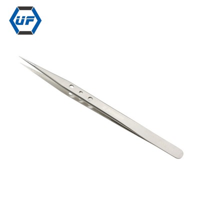 High Precision Thickening With Hole Heat Dissipation Anti-slip Tweezers For Precision Electronic Components