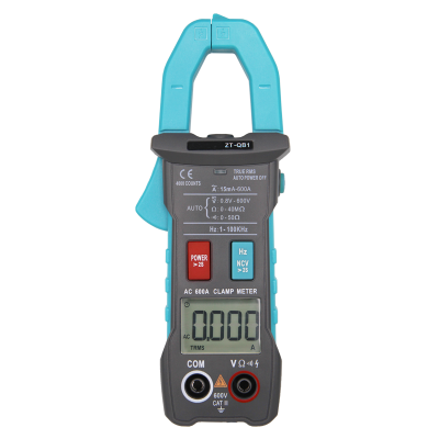 ZT-QB1 4000 high-precision clamp-shaped automatically recognizes AC current 600VAC DC voltage ohm frequency digital multimeter